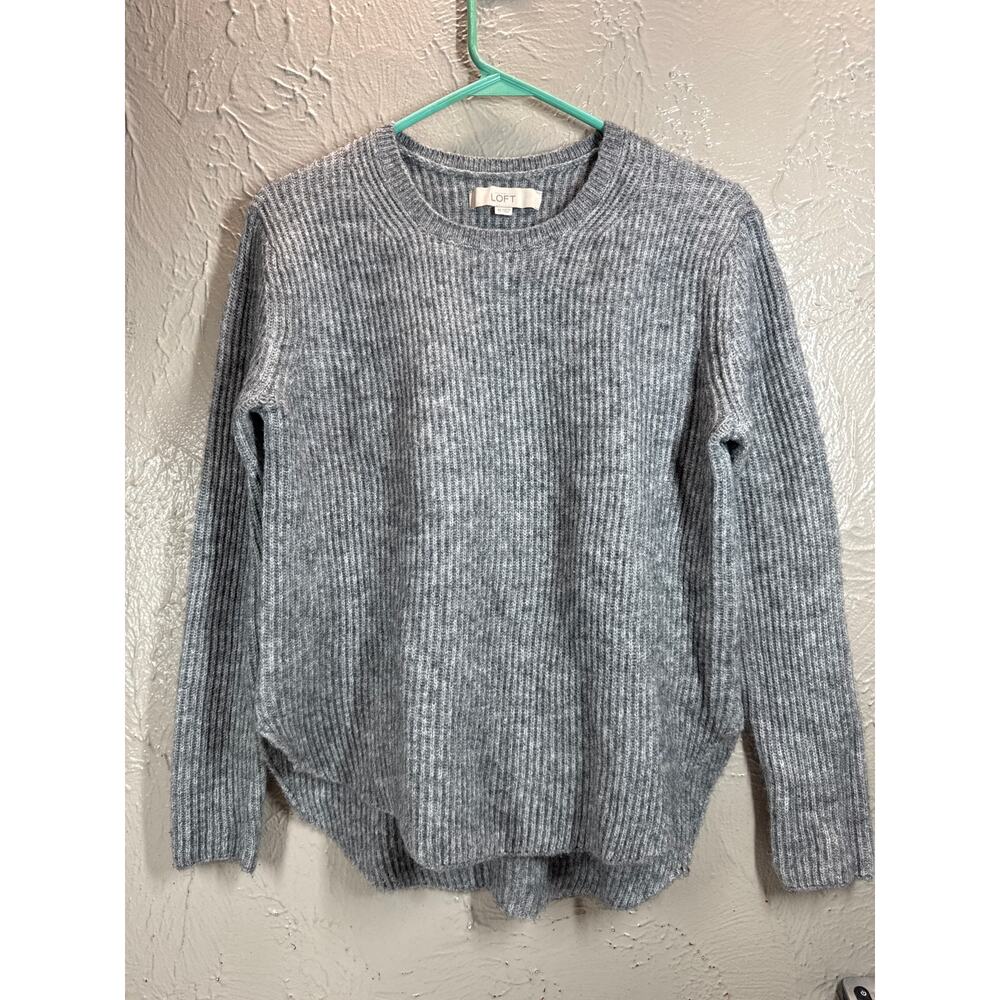 Ann Taylor LOFT Women's Ribbed Sweater wool blend Long Sleeve Knitted‎ Size XS